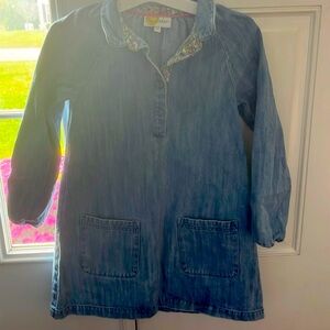 Adorable denim dress by Mini Boden size 8-9